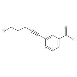 2-(5-Hydroxypent-1-yn-1-yl)pyridine-4-carboxylic acid Structure