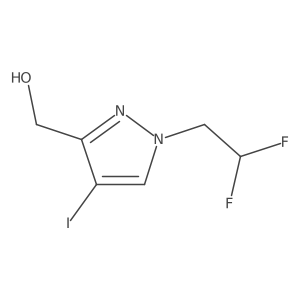 [1-(2,2-Difluoroethyl)-4-iodo-1H-pyrazol-3-yl]methanol结构式