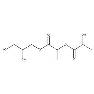Propanoic acid, 2-hydroxy-, 2-(2,3-dihydroxypropoxy)-1-methyl-2-oxoethyl ester结构式