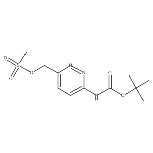 tert-butyl N-{6-[(methanesulfonyloxy)methyl]pyridazin-3-yl}carbamate结构式