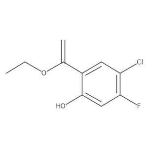 4-Chloro-2-(1-ethoxyethenyl)-5-fluorophenol Structure