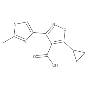 5-Cyclopropyl-3-(2-methyl-1,3-thiazol-4-yl)-1,2-oxazole-4-carboxylic acid Structure