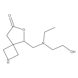 5-{[Ethyl(2-hydroxyethyl)amino]methyl}-6-oxa-2-azaspiro[3.4]octan-7-one Structure