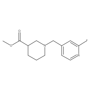 Methyl 1-[(2-fluoropyridin-4-yl)methyl]piperidine-3-carboxylate结构式