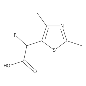 2-(Dimethyl-1,3-thiazol-5-yl)-2-fluoroacetic acid结构式