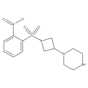 1-[1-(2-Nitrobenzenesulfonyl)azetidin-3-yl]piperazine结构式