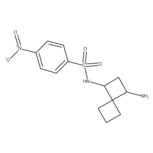 N-{3-aminospiro[3.3]heptan-1-yl}-4-nitrobenzene-1-sulfonamide结构式