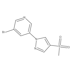 3-bromo-5-(4-methanesulfonyl-1H-pyrazol-1-yl)pyridine结构式