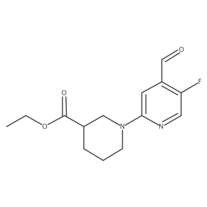 Ethyl 1-(5-fluoro-4-formylpyridin-2-yl)piperidine-3-carboxylate结构式