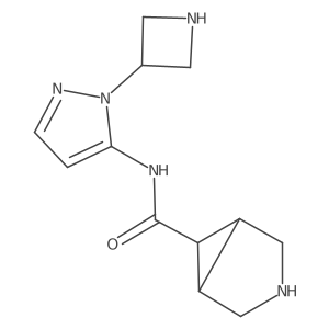 N-[1-(azetidin-3-yl)-1H-pyrazol-5-yl]-3-azabicyclo[3.1.0]hexane-6-carboxamide结构式
