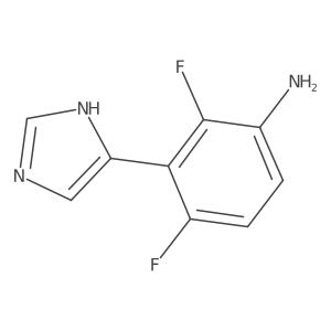 2,4-difluoro-3-(1H-imidazol-4-yl)aniline结构式