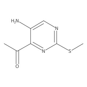 1-(5-Amino-2-(methylthio)pyrimidin-4-yl)ethanone Structure