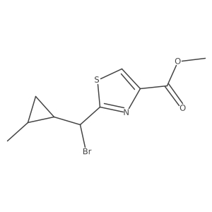 Methyl 2-[bromo(2-methylcyclopropyl)methyl]-1,3-thiazole-4-carboxylate结构式
