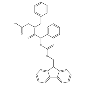 2-[(2R)-N-benzyl-2-({[(9H-fluoren-9-yl)methoxy]carbonyl}amino)-2-phenylacetamido]acetic acid Structure