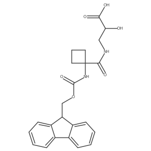 (2S)-3-{[1-({[(9H-fluoren-9-yl)methoxy]carbonyl}amino)cyclobutyl]formamido}-2-hydroxypropanoic acid Structure