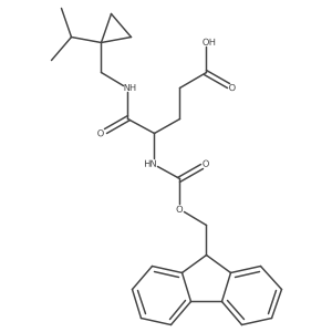 4-({[(9H-fluoren-9-yl)methoxy]carbonyl}amino)-4-({[1-(propan-2-yl)cyclopropyl]methyl}carbamoyl)butanoic acid结构式