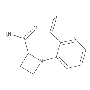 1-(2-Formylpyridin-3-yl)azetidine-2-carboxamide Structure
