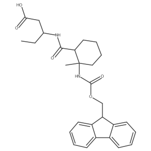 3-{[2-({[(9H-fluoren-9-yl)methoxy]carbonyl}amino)-2-methylcyclohexyl]formamido}pentanoic acid结构式
