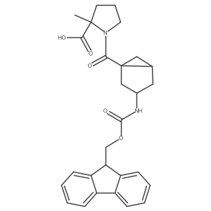 1-[3-({[(9H-fluoren-9-yl)methoxy]carbonyl}amino)bicyclo[3.1.0]hexane-1-carbonyl]-2-methylpyrrolidine-2-carboxylic acid Structure