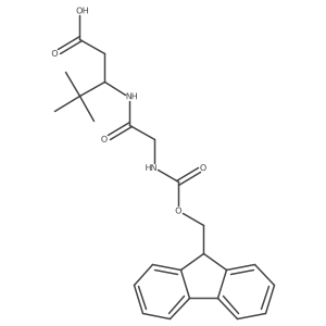 3-[2-({[(9H-fluoren-9-yl)methoxy]carbonyl}amino)acetamido]-4,4-dimethylpentanoic acid结构式
