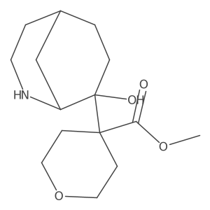Methyl 4-{8-hydroxy-2-azabicyclo[3.3.1]nonan-8-yl}oxane-4-carboxylate结构式