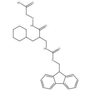 2-{[2-(cyclohexylmethyl)-3-({[(9H-fluoren-9-yl)methoxy]carbonyl}amino)propanamido]oxy}acetic acid结构式