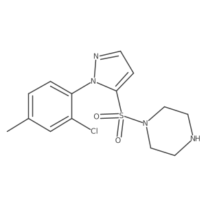 1-{[1-(2-chloro-4-methylphenyl)-1H-pyrazol-5-yl]sulfonyl}piperazine Structure