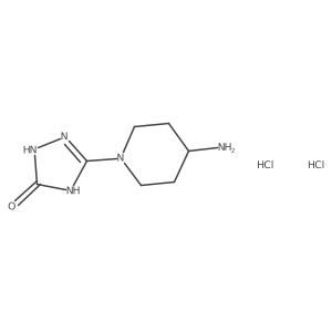 3-(4-Aminopiperidin-1-yl)-1H-1,2,4-triazol-5-ol dihydrochloride结构式