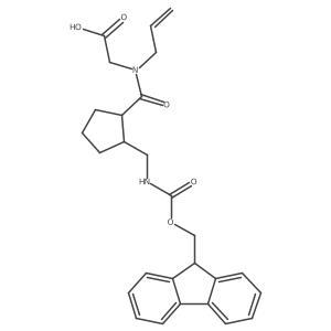 2-(1-{2-[({[(9H-fluoren-9-yl)methoxy]carbonyl}amino)methyl]cyclopentyl}-N-(prop-2-en-1-yl)formamido)acetic acid Structure