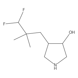 rac-(3R,4S)-4-(3,3-difluoro-2,2-dimethylpropyl)pyrrolidin-3-ol Structure