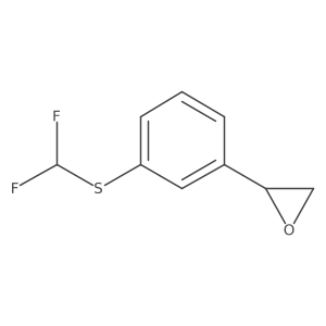 (2R)-2-{3-[(difluoromethyl)sulfanyl]phenyl}oxirane Structure