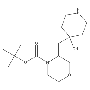 Tert-butyl 3-[(4-hydroxypiperidin-4-yl)methyl]morpholine-4-carboxylate Structure
