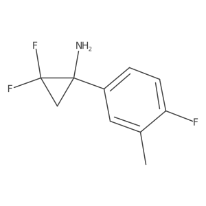 2,2-Difluoro-1-(4-fluoro-3-methylphenyl)cyclopropan-1-amine Structure