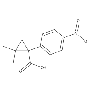 2,2-Dimethyl-1-(4-nitrophenyl)cyclopropane-1-carboxylic acid结构式