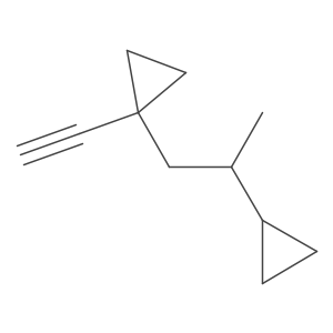 1-(2-Cyclopropylpropyl)-1-ethynylcyclopropane结构式