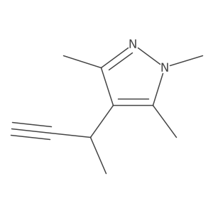 4-(but-3-yn-2-yl)-1,3,5-trimethyl-1H-pyrazole Structure
