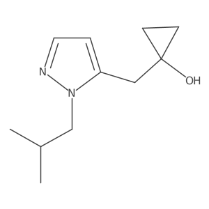 1-{[1-(2-methylpropyl)-1H-pyrazol-5-yl]methyl}cyclopropan-1-ol结构式
