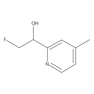 2-Fluoro-1-(4-methylpyridin-2-yl)ethan-1-ol结构式
