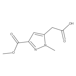 2-[3-(methoxycarbonyl)-1-methyl-1H-pyrazol-5-yl]acetic acid Structure