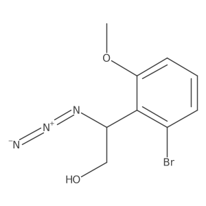 2-Azido-2-(2-bromo-6-methoxyphenyl)ethan-1-ol结构式
