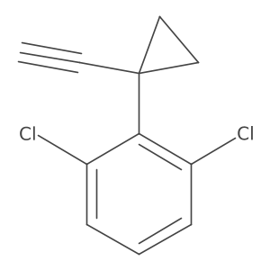 1,3-Dichloro-2-(1-ethynylcyclopropyl)benzene结构式