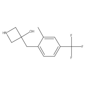 3-{[2-Methyl-4-(trifluoromethyl)phenyl]methyl}azetidin-3-ol Structure