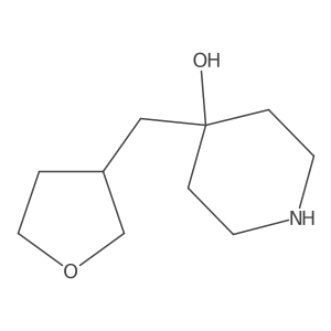 4-[(Oxolan-3-yl)methyl]piperidin-4-ol结构式
