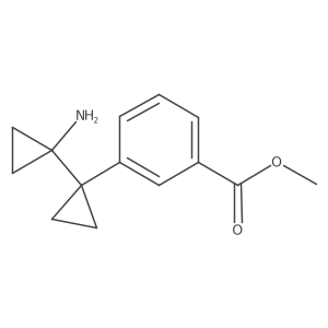 Methyl 3-[1-(1-aminocyclopropyl)cyclopropyl]benzoate结构式