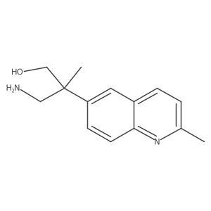3-Amino-2-methyl-2-(2-methylquinolin-6-yl)propan-1-ol结构式