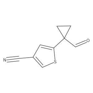 5-(1-Formylcyclopropyl)thiophene-3-carbonitrile结构式