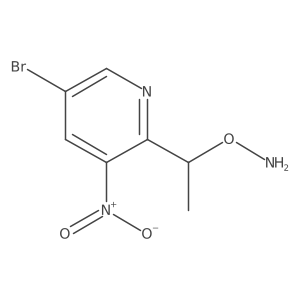 O-[1-(5-bromo-3-nitropyridin-2-yl)ethyl]hydroxylamine Structure