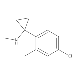 1-(4-chloro-2-methylphenyl)-N-methylcyclopropan-1-amine结构式
