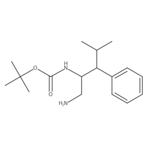 tert-butyl N-(1-amino-4-methyl-3-phenylpentan-2-yl)carbamate结构式