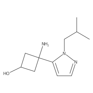 3-amino-3-[1-(2-methylpropyl)-1H-pyrazol-5-yl]cyclobutan-1-ol Structure
